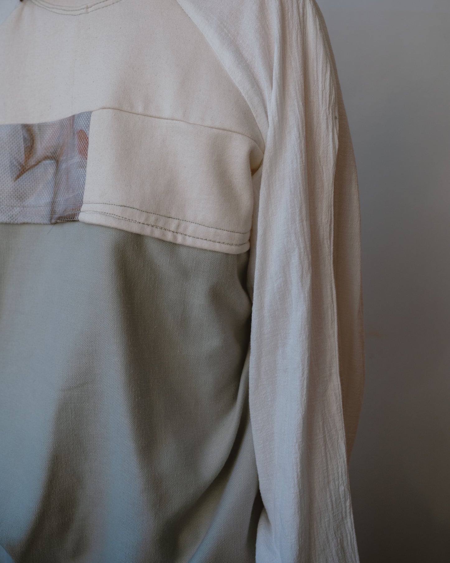 Upcycled Linien & Cotton Top