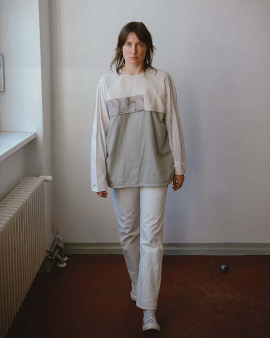 Upcycled Linien & Cotton Top