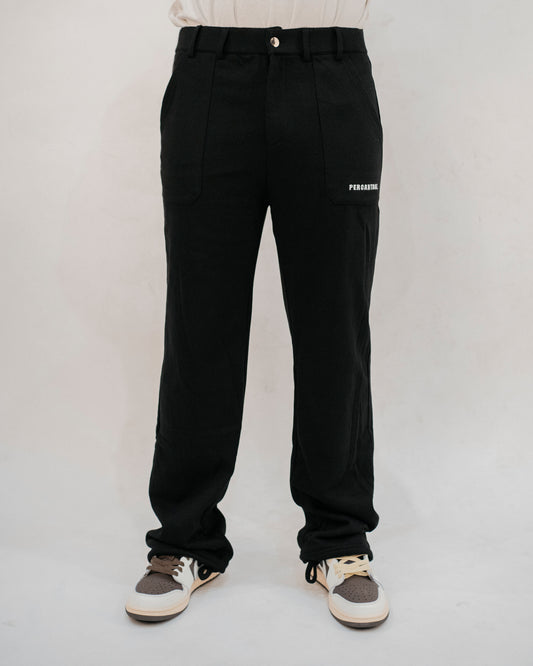 French Terry sweatpants in black