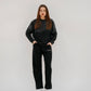 French Terry sweatpants in vintage black